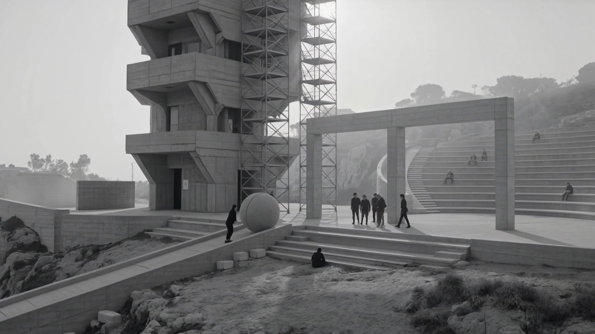 Film still: the summit.